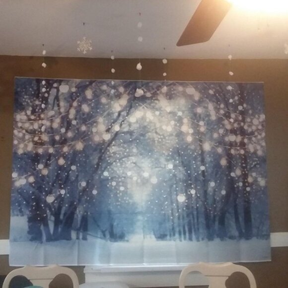 NEW 7x5ft Winter Scene Backdrop Wonderland Snowflake Photography Background - Picture 3 of 8
